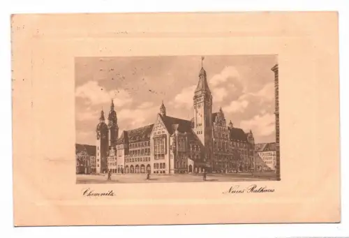 Ak Chemnitz Neues Rathaus 1911