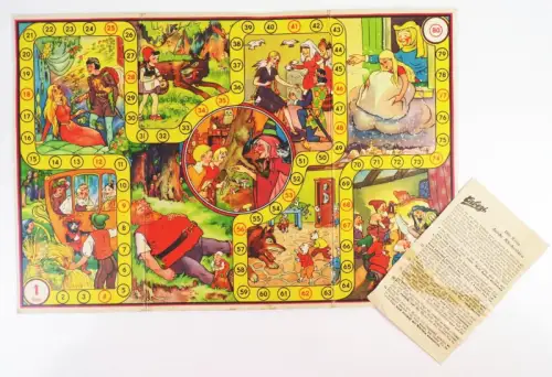 Cabezi Würfelspiel Die Reise durchs Märchenland um 1950 Spielplan