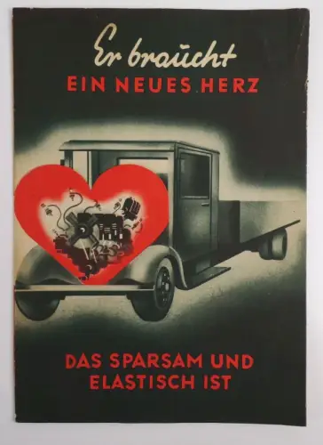 Werbe Prospekt MWM Dieselmotor um 1940 Oldtimer 
