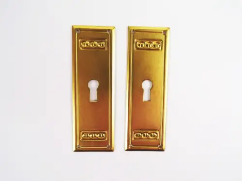 Alter Möbelbeschlag 2 Stück Messing Schlüsselloch Schrankbeschlag Ersatz 