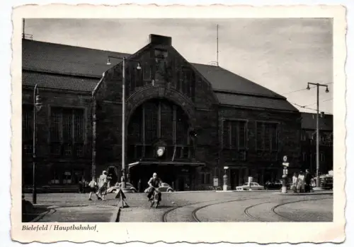 Ak Bielefeld Hauptbahnhof 1957