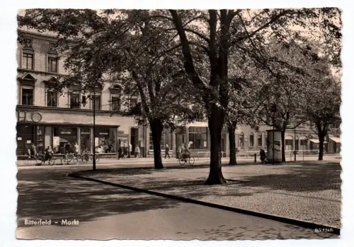 Foto Ak Bitterfeld Markt 1957