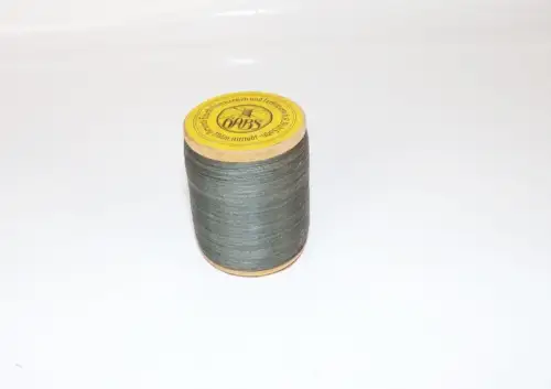 Alter Zwirn Feldgrau Garn 2 Wk Militär Restaurierung Holzspule 