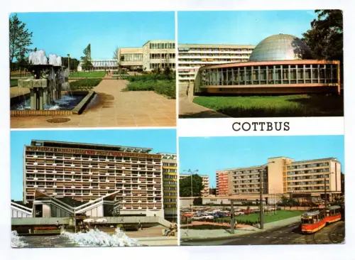 Ak Cottbus Bildungszentrum Planetarium 1980 Zentruim