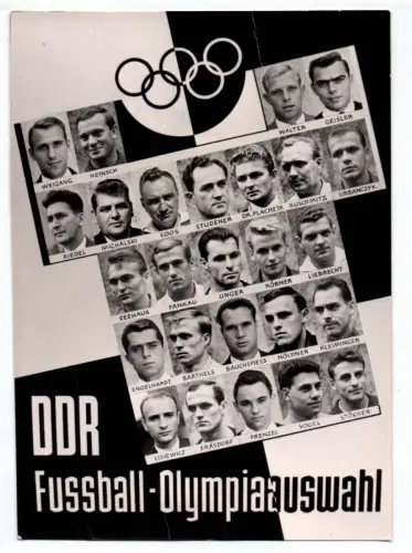Foto DDR Fußball Olympia Auswahl Fußballer