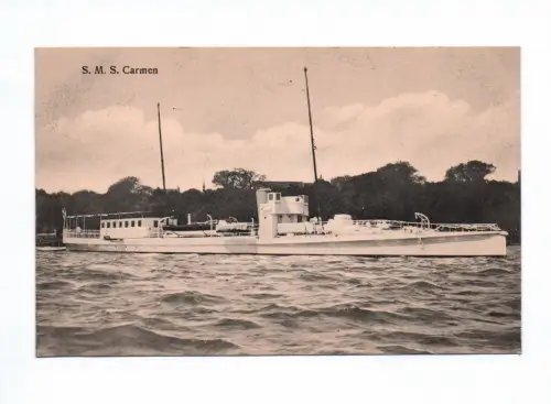 Ak S.M.S. Carmen Torpedodivisionsboot Kaiserliche Marine