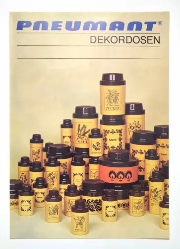 Pneumant Dekordosen alte Reklame DDR VEB Formaplast Sohland Prospekt