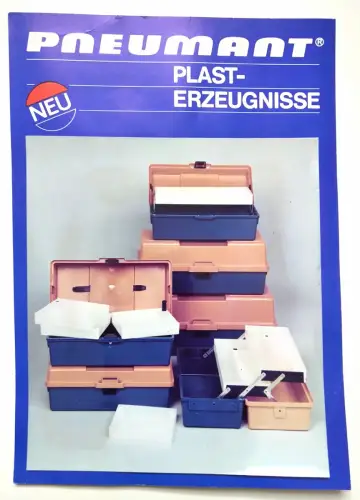 Pneumant Plasterzeugnisse DDR Reklame Gerätekästen VEB Kombinat