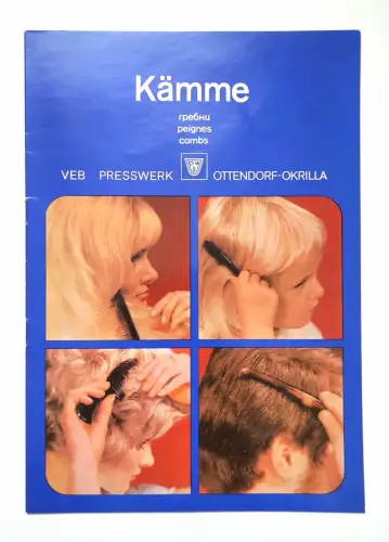 Alte Reklame Kämme VEB Presswerk Ottendorf-Okrilla Prospekt