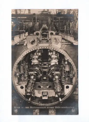 Ak Blick in den Motorenraum eines Unterseebootes U-Boot