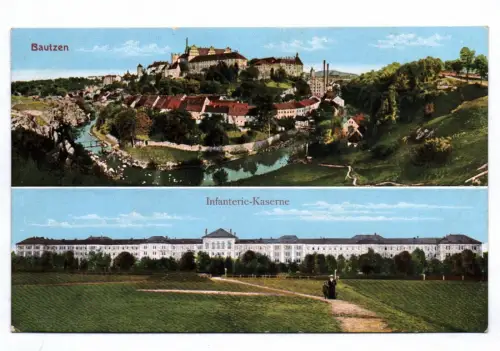 Ak Bautzen Infanterie Kaserne 1916