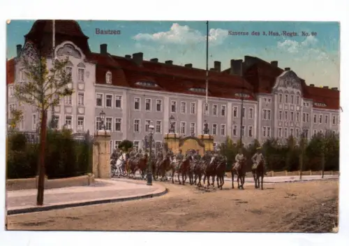 Ak Bautzen Kaserne des 3 Husaren Regiments No 20