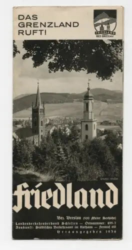Prospekt Friedland Bezirk Breslau 1936 Reiseprospekt
