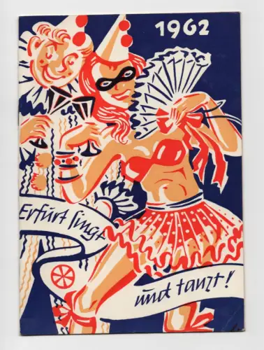Erfurter Fasching 1962 DDR Programm Erfurt