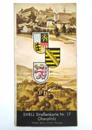 SHELL Straßenkarte Nr. 17 Oberpfalz 1:470000