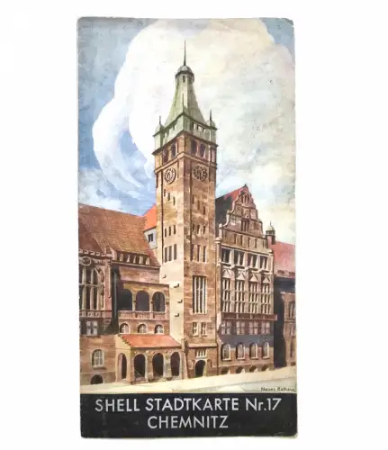 Shell Stadtkarte Nr. 17 Chemnitz Neues Rathaus