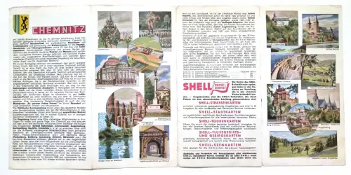 Shell Stadtkarte Nr. 17 Chemnitz Neues Rathaus