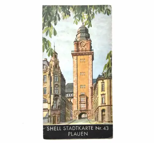 SHELL Stadtkarte Nr. 43 Plauen Rathausturm