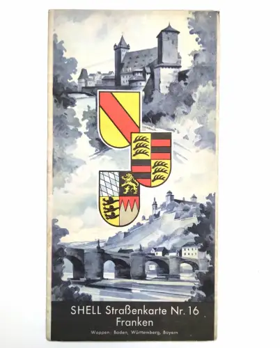 SHELL Straßenkarte Nr. 16 Franken 1:470000