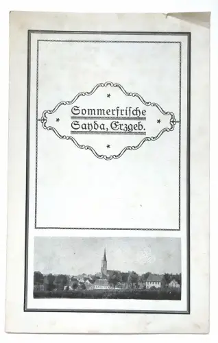 Sommerfrische Sayda Erzgebirge alter Reiseprospekt