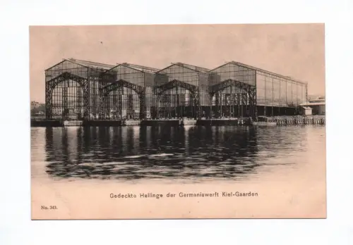 Ak Gedeckte Hellinge der Germaniawerft Kiel-Gaarden