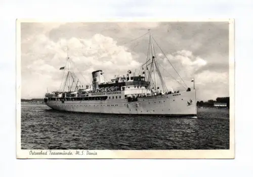 Ak Ostseebad Travemünde M.S. Dania Schiff