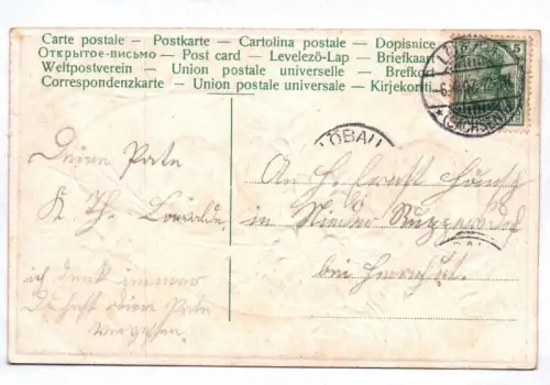 Präge Ak Dackel Fröhliche Ostern 1907