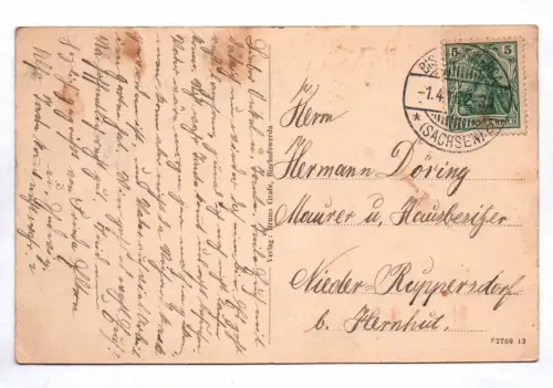 Ak Bischofswerda Stadtkankenhaus 1916