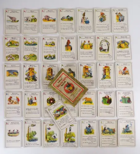 Lustiges Wilhelm Busch Quartett Franz Schmidt Nürnberg um 1930