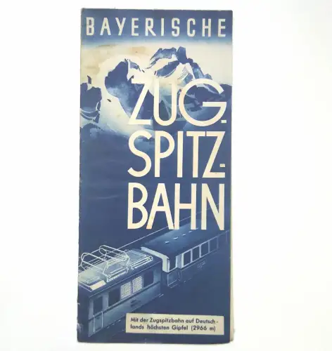 Alter Reiseprospekt Bayrische Zugspitzbahn