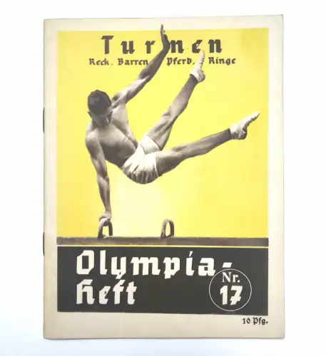 Olympia Heft 1936 Turnen Reck, Barren, Pferd, Ringe Nr. 17