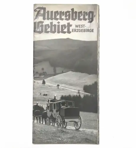 Alter Reiseprospekt Auersberg Gebiet West-Erzgebirge