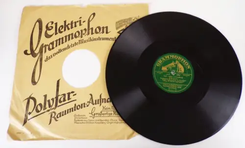 Schellackplatte Musikkapelle 3 Bataillon 9 IR Militär Musik Ade mein Heimatland 