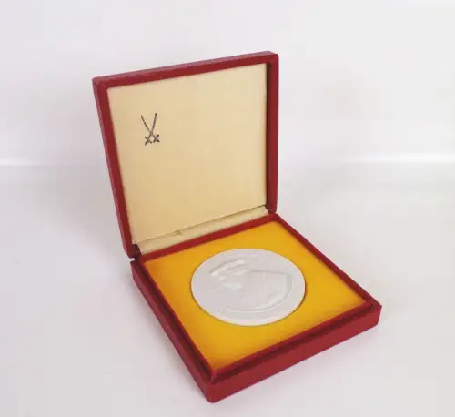 Meissen Medaille Martin Luther Ehrung 1983 Plakette Etui DDR