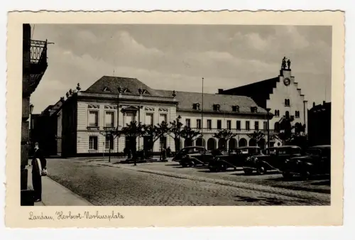 Ak Landau Herbert Norkusplatz Automobile