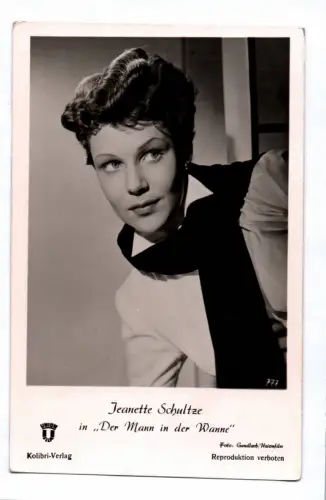 Foto Ak Jeanette Schultze in "Der Mann in der Wanne" Schauspieler