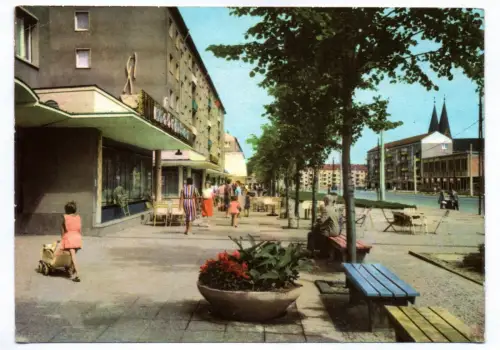 Foto Ak Frankfurt Oder Karl Marx Straße 1969