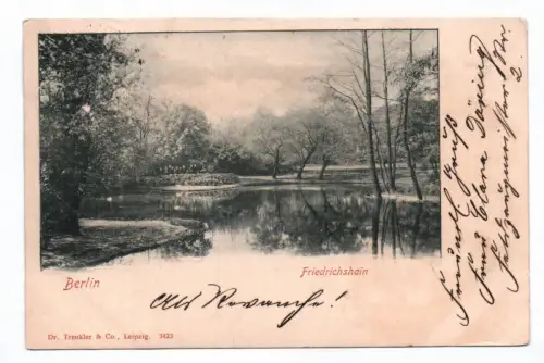 Ak Berlin Friedrichshain Park