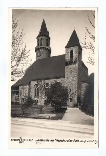 Ak Berlin-Steglitz Lukaskirche am Friedrichsruher Platz