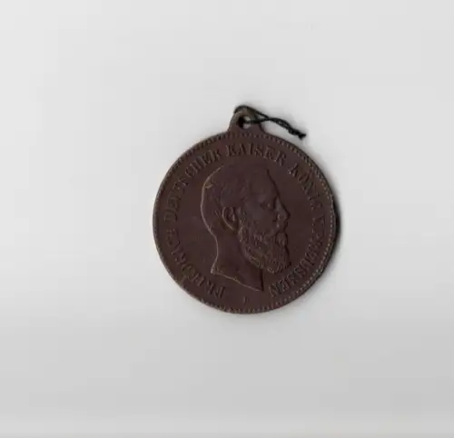 Altes Abzeichen Friedrich Deutscher Kaiser 1888 Lerne leiden ohne zu klagen