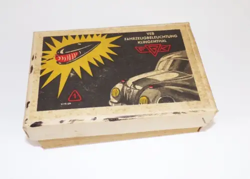 Originalkarton IFa F9 Beleuchtung Blinker Blinkleuchte Reklame Sammler