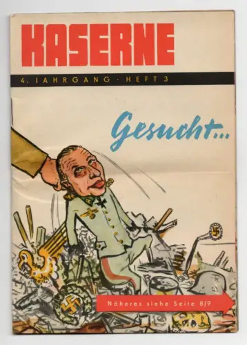 Kaserne 3 Jahrgang 4 von 1959  DDR Tarnschrift gegen Nazis