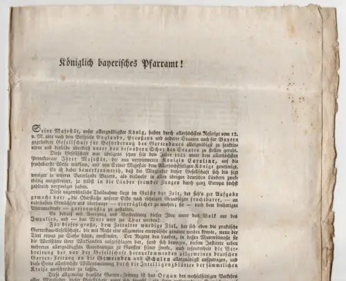 Gründung Gartenbau Gesellschaft Frauendorf Bayern 1826 König Ludwig 