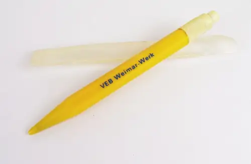 Alter Reklame Kugelschreiber VEB Weimar Werk DDR Kuli Werbung