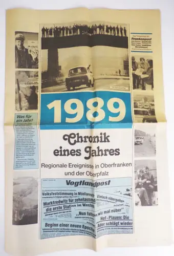 Vogtlandpost Frankenpost 1989 Chronik eines Jahres Zeitung