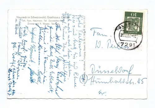 Foto Ak Neuneck im Schwarzwald Gasthaus zum Ochsen