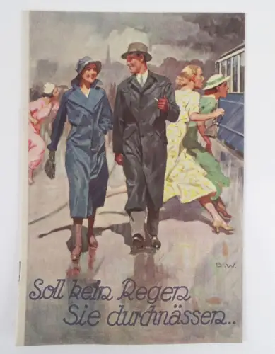 Klepperer Regen Kleidung 1934 Preisliste Werbung Mode