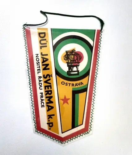 Wimpel Nostitel Radu Prace Ostrava Dul Jan Sverma k.p.