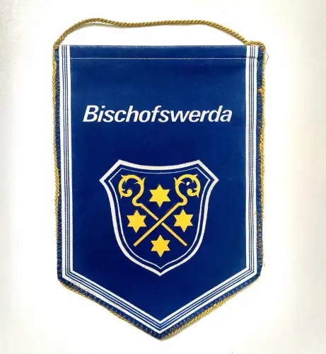 Wimpel blau Bischofswerda Wappen