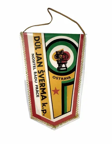 Wimpel Dul Jan Sverma k.p. Ostrava Nostitel Radu Prace